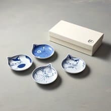 石丸波佐見燒 - neco 貓 - 小餐碟禮盒 (4件組)