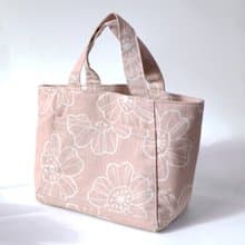 母親節活動【MY HANDMADE 】日系藕粉花朵提袋 l 日本棉布 l 手工