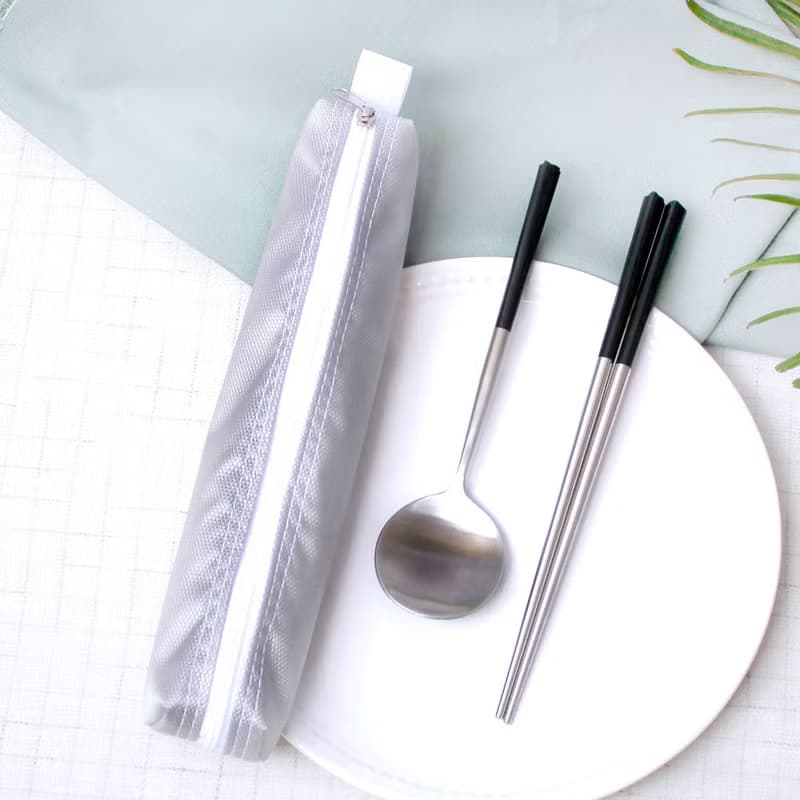 不銹鋼餐具組花瓣1組入-沉黑