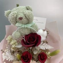 【春暖花巷】告白小熊情人節花束
