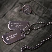 【METALIZE】不鏽鋼雙軍牌項鍊