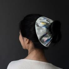 Jennie Tsai - 甜甜鳥音符粉綠 - 大甜甜圈髮束