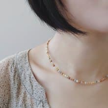 天然多彩 瘋狂瑪瑙珠串 14Kgf 包金項鍊 百搭 樂觀愉悅放鬆之石