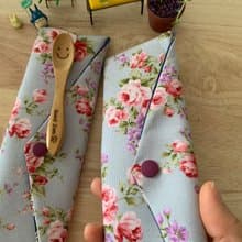 文青風環保純棉筷袋 花若盛開 蝴蝶自來 柔情紫  完美生活日本 潮