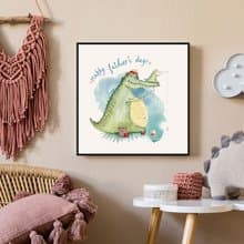 與爸爸的時刻 - 親子/方形/多彩/質感/掛畫/咖啡廳/工作室