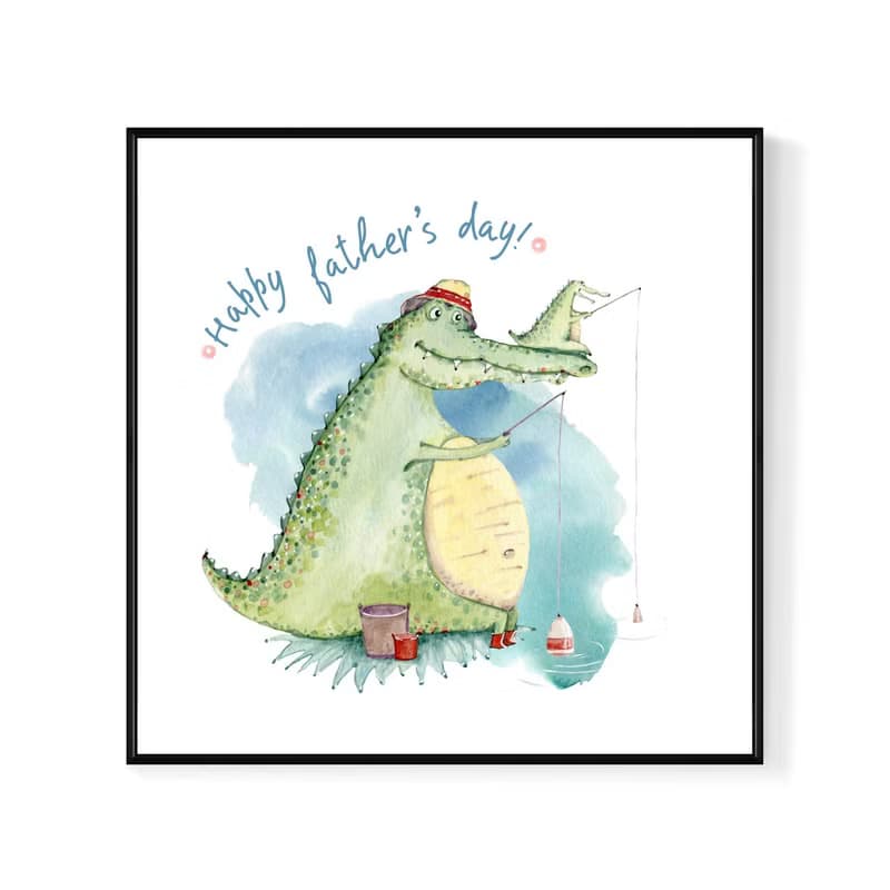 與爸爸的時刻 - 親子/方形/多彩/質感/掛畫/咖啡廳/工作室