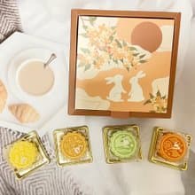 中秋節月餅香氛蠟燭禮盒4入