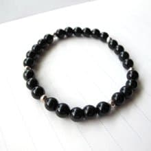 碧璽6.5mm 925純銀【黑碧璽】護身符 驅邪避凶 消除壓力