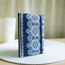 Lovely日本布【丹寧風蕾絲護照套】布書套9.5X14cm牛仔藍E