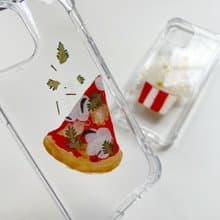 原創 pizza 披薩搞笑禮物 趣味押花手機殼