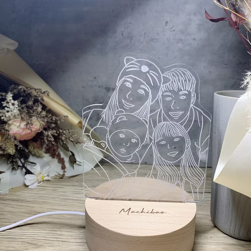 My god J個燈 寫實版畫風 相框小夜燈 遙控功能 聖誕節交換禮物