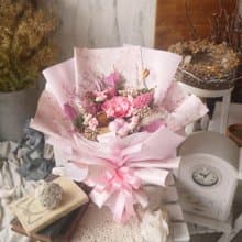 緋櫻.浪漫粉色系.乾燥花.索拉花.永生花.情人節.畢業花束