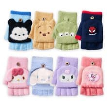 【ONEDER】三麗鷗酷洛米 迪士尼米奇 兒童保暖手套 掀蓋兒童手套