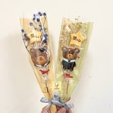 畢業禮物 畢業熊+星星糖霜餅乾花束 低糖無香精