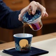 北京故宮博物院瑞兔迎月 便攜旅行茶具套裝 創意禮物