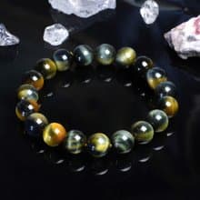 #398一圖一物/10.5mm金藍虎眼石水晶手鍊 臍輪 財富勇氣 能量石