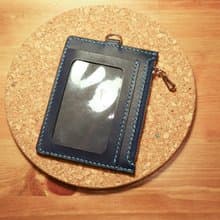 藝創小間 | 植鞣革 手縫 拉鍊 零錢包 直式 證件套 識別證 卡套