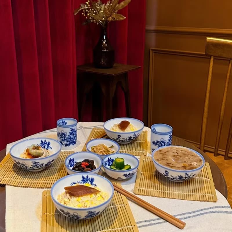 牡青花六入碗組/鈷藍/手繪/台灣味/青花瓷/類青花/年節送禮