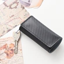 本革 キーケース イタリアンレザー 【 カーボンレザー 】 アウトドア レジャー キャンプ 誕生日 ギフト プレゼント メンズ 父の日 DH03M