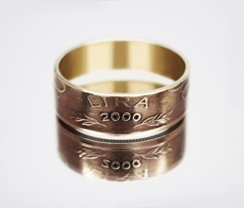 Turkey Coin Ring 100 000 lire 1999-2000 coin rings for men coin rings for women