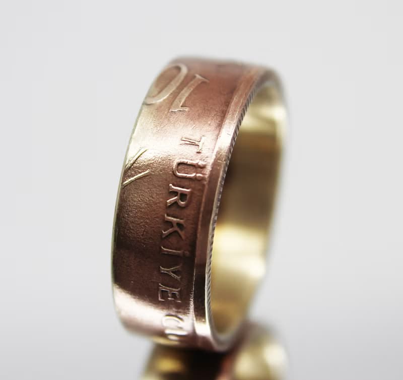 Turkey Coin Ring 100 000 lire 1999-2000 coin rings for men coin rings for women