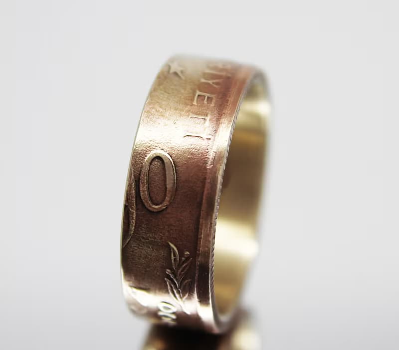 Turkey Coin Ring 100 000 lire 1999-2000 coin rings for men coin rings for women