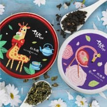 原片茶葉禮盒 紅烏龍茶+玫瑰茶 2罐裝 新鳳鳴 Tea Lover動物派對