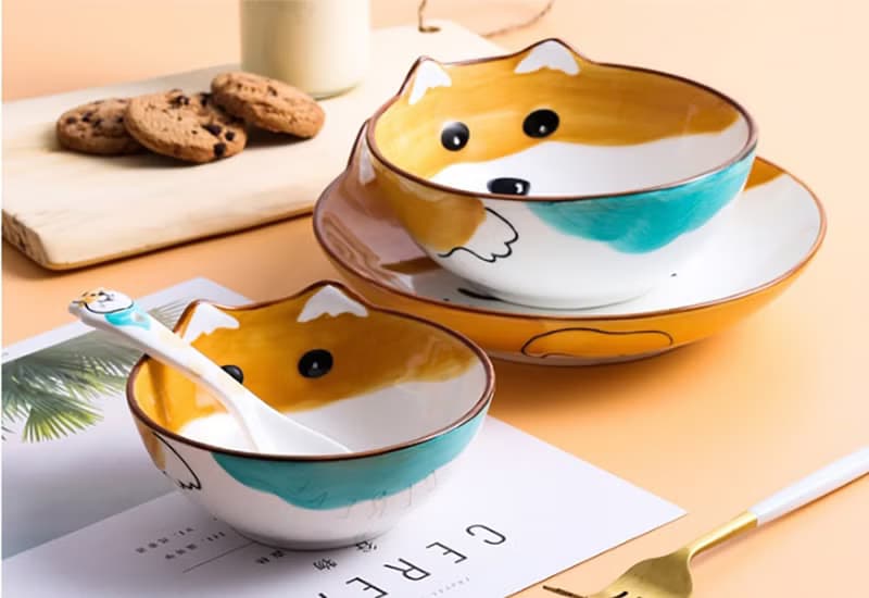 柴犬大學 - 柴犬創意碗盤 柴犬造型大圓盤 柴犬小碗 柴犬大碗