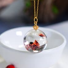 極品天然高品質金草莓晶云母片吊墜 云母片閃閃發光 顏色鮮豔漂亮