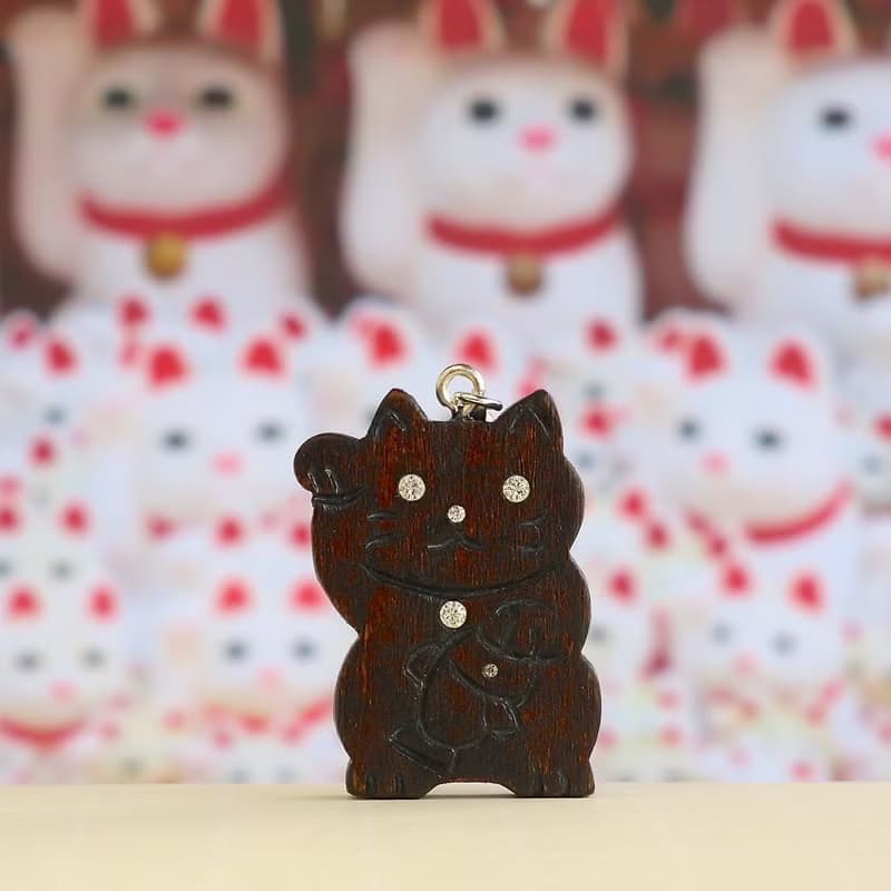 手工木製吊飾  招財貓 吊飾  禮物訂製
