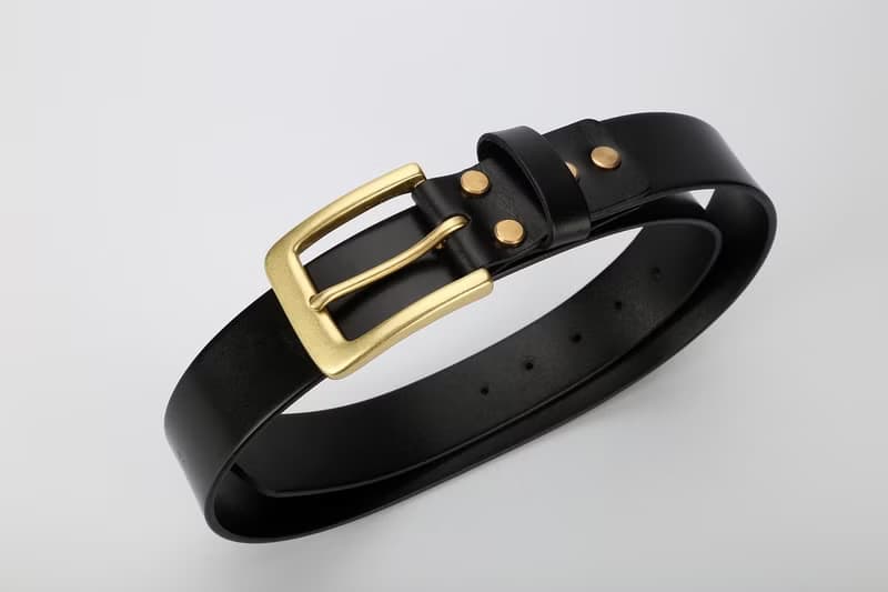 【切線派】父亲节礼物純手工皮帶長度定制男士真皮腰帶意產植鞣革