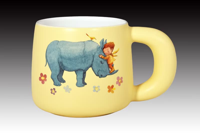 幾米 擁抱 日日馬克杯 犀牛(月黃釉)