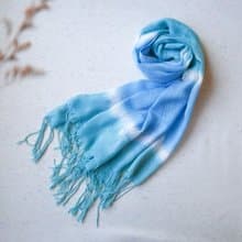 青波 純棉流蘇圍巾/柔軟不刺脖/職人手工渲染
