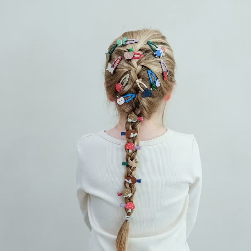 英國Mimi & Lula_AW25_秋日山林_蘑菇小仙子迷你滴答夾5入