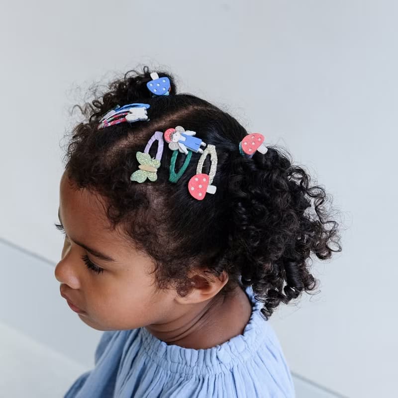 英國Mimi & Lula_AW25_秋日山林_蘑菇小仙子迷你滴答夾5入