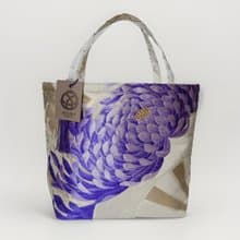 獨一無二真絲和服袋帶托特包, 日本手工刺繡升級改造包, 和風藝術