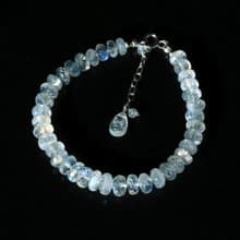 AA Rainbow Moonstone 925 Silver Bracelet Natural Gemstone Birthstone