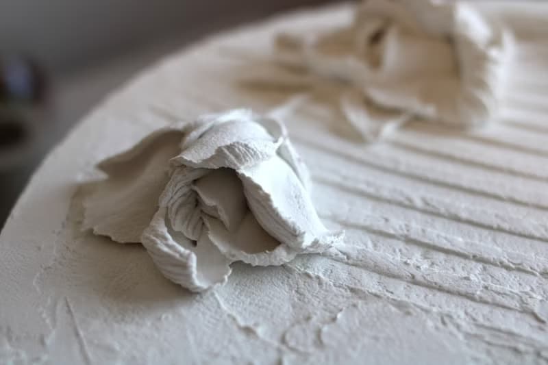 White roses 3d painting, textured wall art, minimalist floral painting