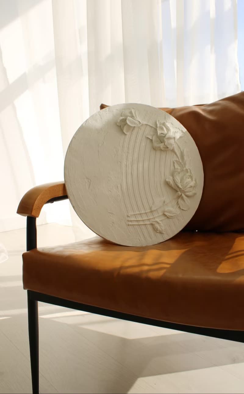 White roses 3d painting, textured wall art, minimalist floral painting