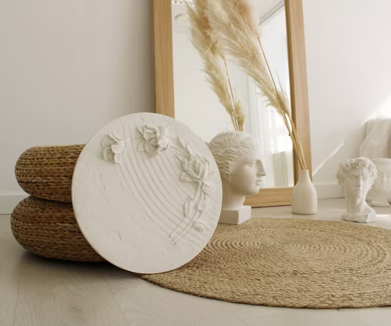 White roses 3d painting, textured wall art, minimalist floral painting