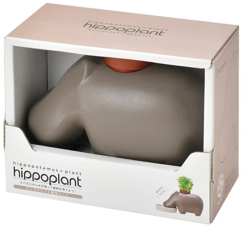 聖新陶芸hippoplant瀨戶燒河馬陶盆種植組(二色)