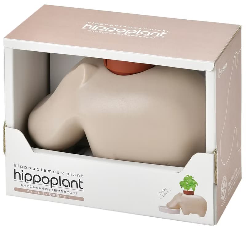 聖新陶芸hippoplant瀨戶燒河馬陶盆種植組(二色)