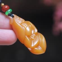 【玉蘭花】天然黃龍玉 緬甸 /典雅靈動吊墜/女生禮物 /花中君子