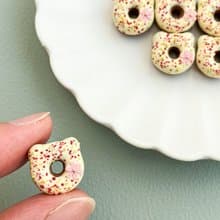 くまのチョコがけドーナツ　ミニチュア