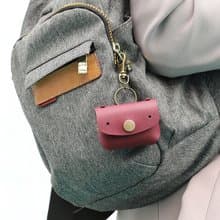 常見的Goody Bro 勃根地酒紅真皮革手工 AirPods Pro &2 保護套