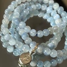 那個溫柔的你 .  藍晶 手鍊 老礦 藍晶 貓眼藍晶