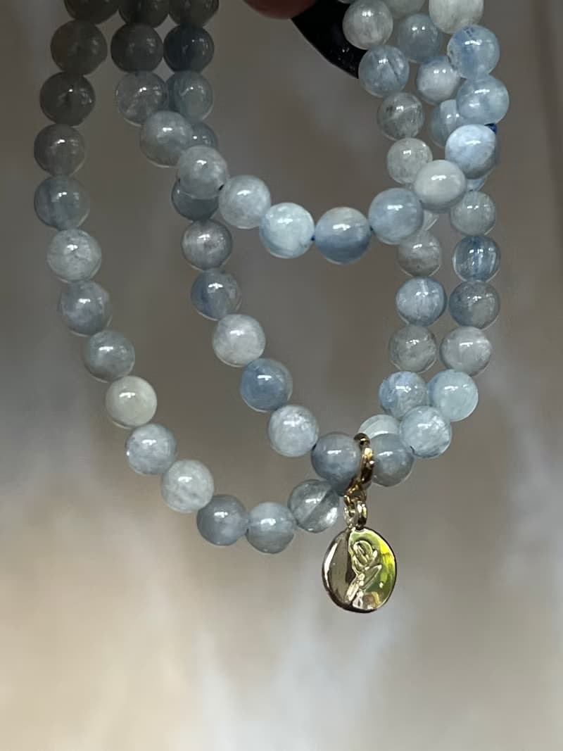 那個溫柔的你 .  藍晶 手鍊 老礦 藍晶 貓眼藍晶