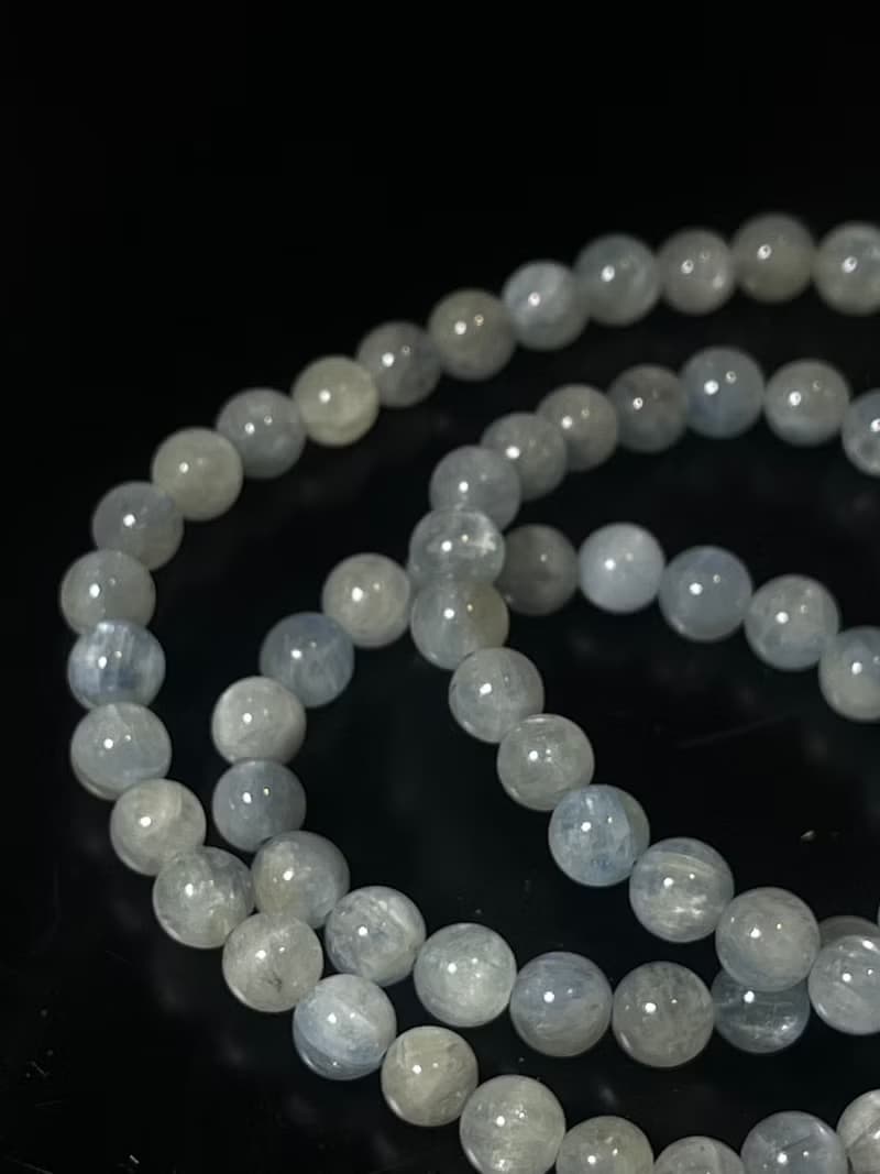 那個溫柔的你 .  藍晶 手鍊 老礦 藍晶 貓眼藍晶