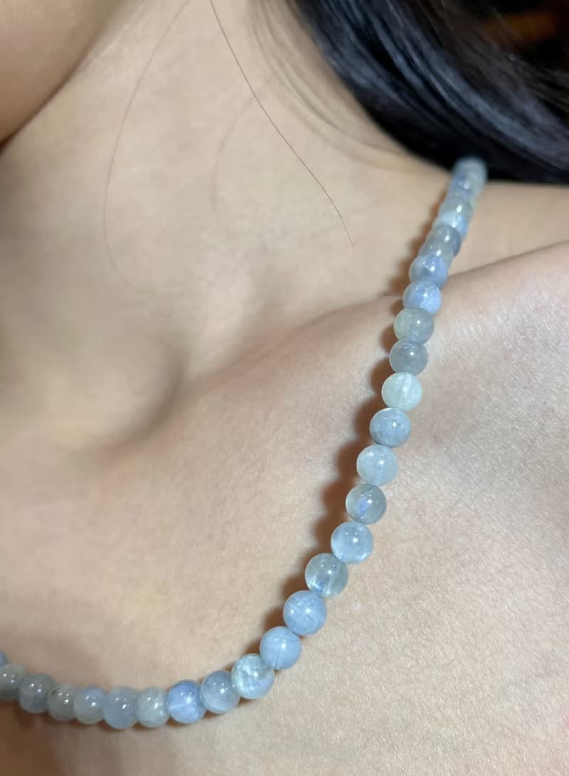 那個溫柔的你 .  藍晶 手鍊 老礦 藍晶 貓眼藍晶