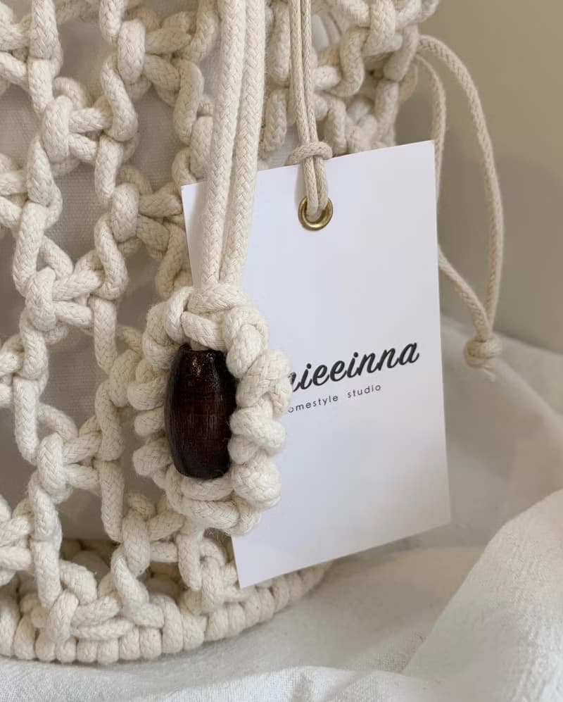 Macrame 手工 法式 優雅 編織 手提包 l 附內裡袋